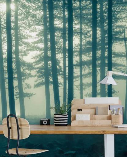 dark forest wallpaper mural called Foggy Forest for bedrooms, offices and more dark forest wallpaper mural called Foggy Forest for bedrooms, offices and more