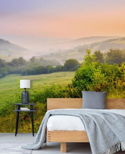 Papel Pintado Misty Countryside Hills