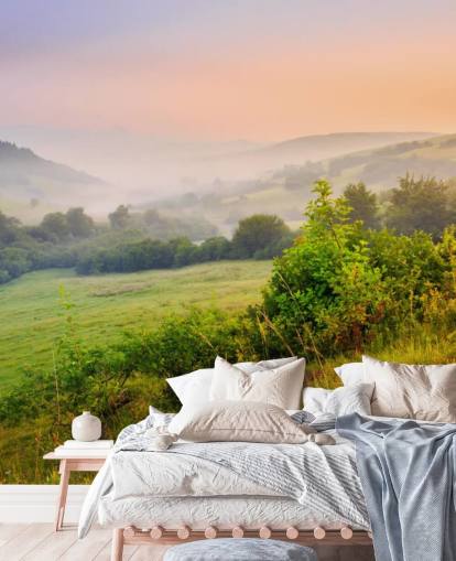 Papel Pintado Misty Countryside Hills