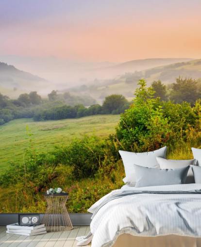 Misty Country Hills Bakgrunn