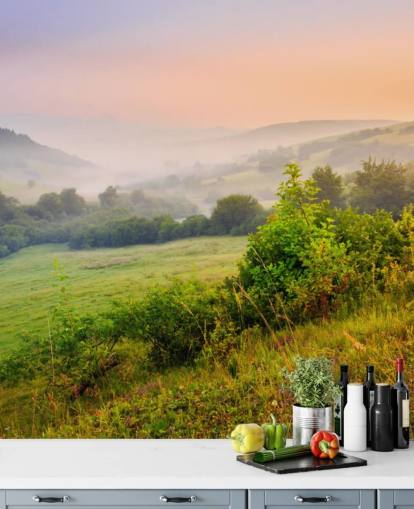 Papel Pintado Misty Countryside Hills