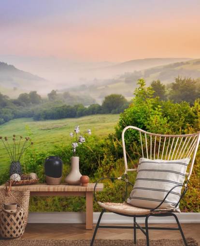 Papel Pintado Misty Countryside Hills Papel Pintado Misty Countryside Hills