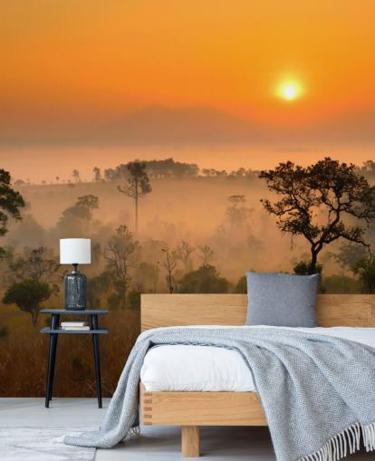 African Misty Forest Wallpaper