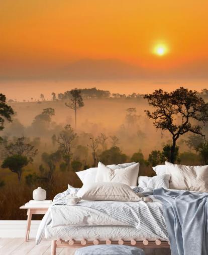 African Misty Forest Wallpaper