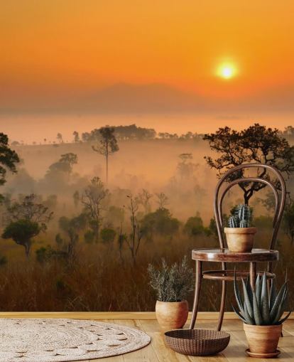 African Misty Forest Bakgrund African Misty Forest Bakgrund