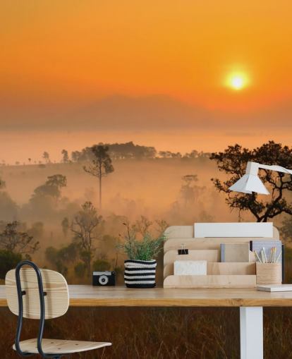 African Misty Forest Wallpaper