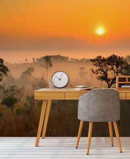 Papel de Parede Africano Misty Forest Papel de Parede Africano Misty Forest