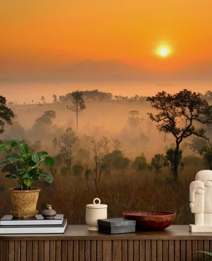 Papel de Parede Africano Misty Forest