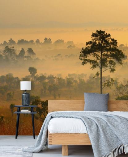 Misty African Forest Wallpaper