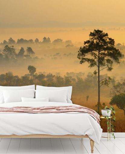 Misty African Forest Wallpaper