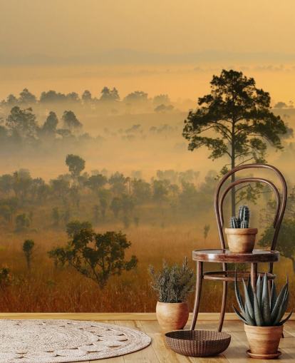 Papel de parede Misty African Forest