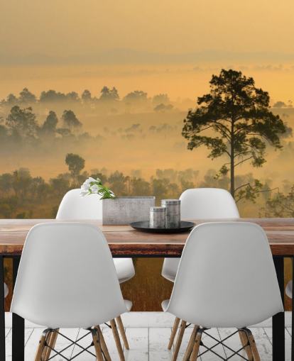 Misty African Forest Wallpaper