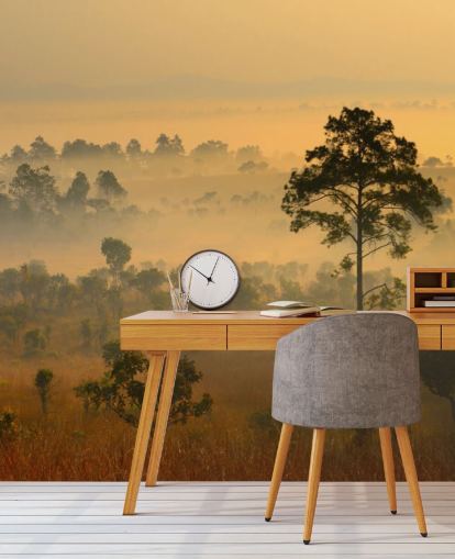 Misty African Forest Baggrund