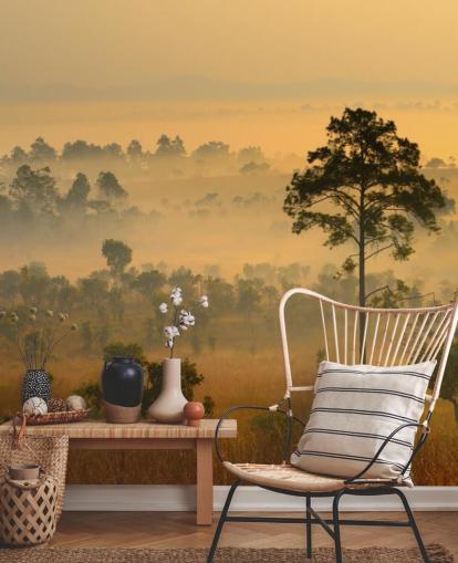 Misty African Forest Wallpaper