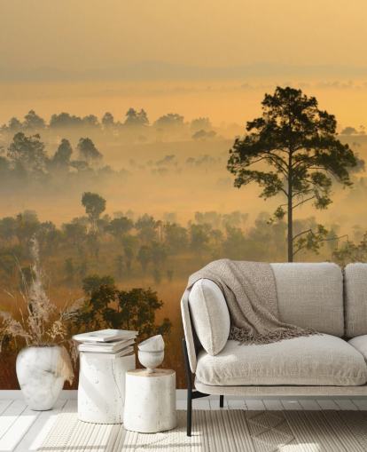 Misty African Forest Wallpaper