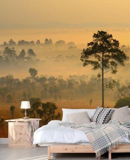 Misty African Forest Wallpaper