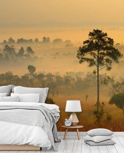 Misty African Forest Bakgrunn Misty African Forest Bakgrunn