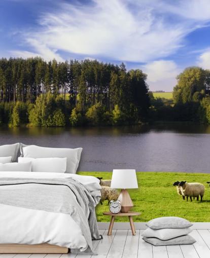 Papier Peint Moutons par une