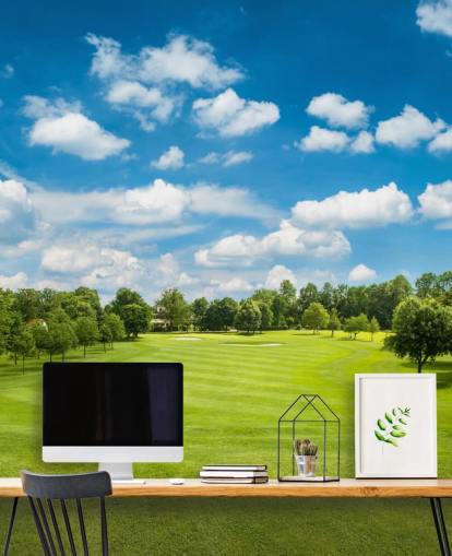 Solig Golfbana Bakgrund