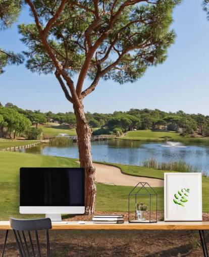 Golfbana Landskap Bakgrund