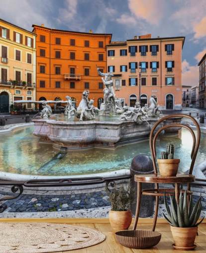 Piazza Navona, Rom. Italien-Tapete