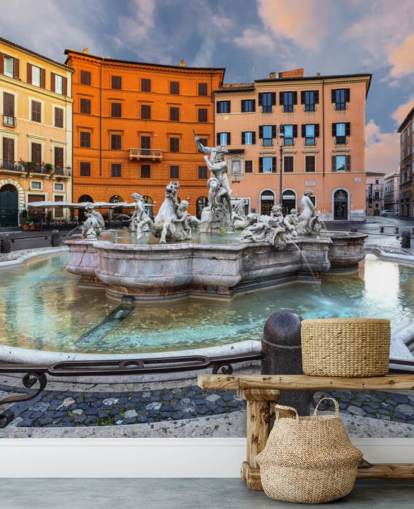 Piazza Navona, Rome. Italië behang