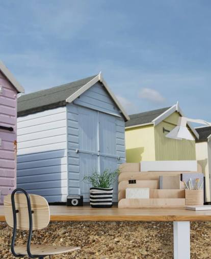 Pastell Farget Strand Huts Bakgrunn Pastell Farget Strand Huts Bakgrunn