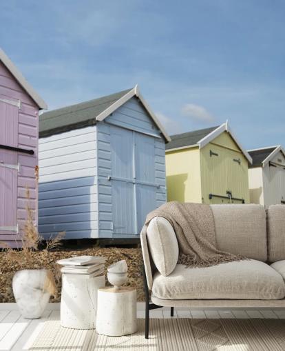 Papel pintado Casetas de playa color pastel