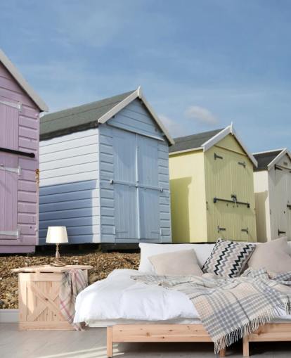 Pastel Coloured Beach Huts Wallpaper Pastel Coloured Beach Huts Wallpaper