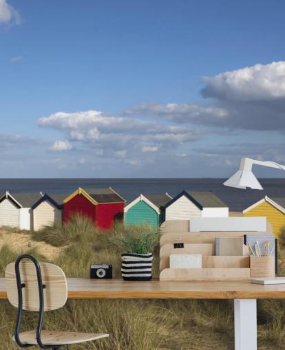Kleurrijke strandhutten behang Kleurrijke strandhutten behang