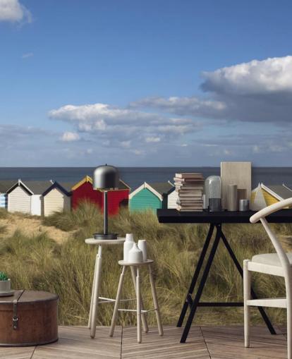 Bunte Strandhütten Tapete Bunte Strandhütten Tapete