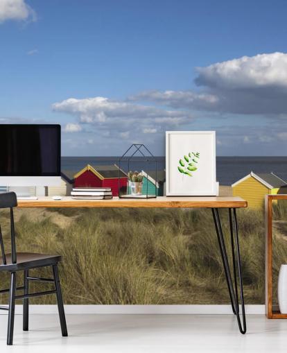 Bunte Strandhütten Tapete Bunte Strandhütten Tapete