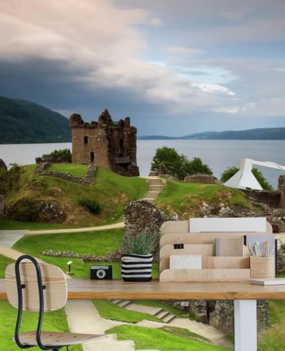 Papier peint du château écossais du Loch Ness