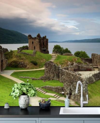 Skotlannin linna, kirjoittanut Loch Ness Taustakuva