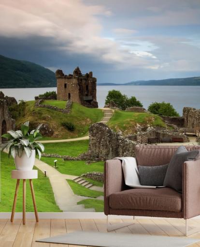 Papier peint du château écossais du Loch Ness Papier peint du château écossais du Loch Ness