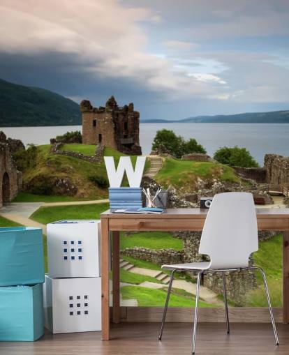 Skotska slottet av Loch Ness Wallpaper Skotska slottet av Loch Ness Wallpaper