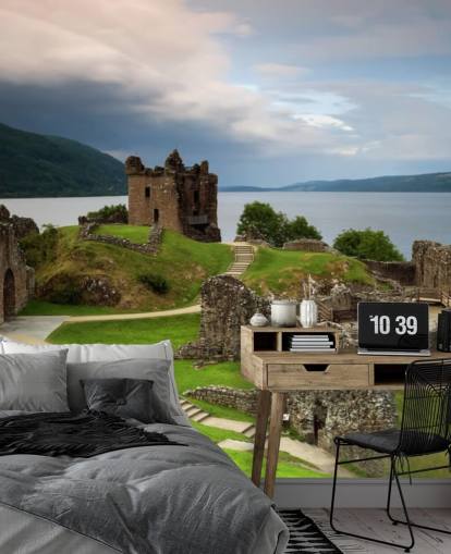 Skotlannin linna, kirjoittanut Loch Ness Taustakuva Skotlannin linna, kirjoittanut Loch Ness Taustakuva