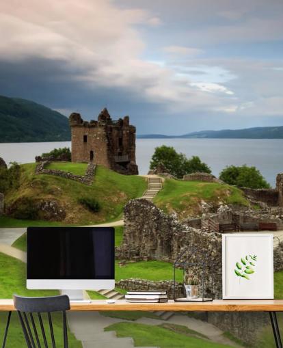 Scottish Castle by Loch Ness Wallpaper