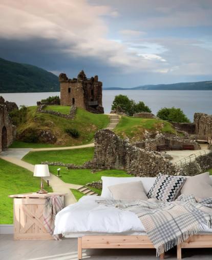 Skotsk slott av Loch Ness Bakgrunn