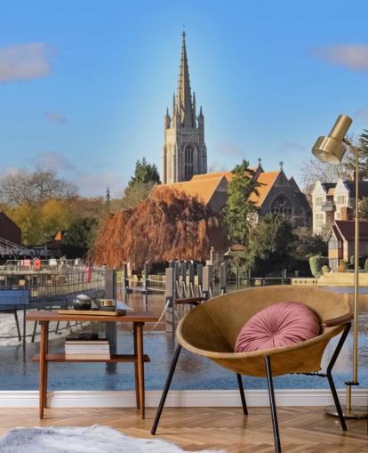 Rio por pitoresco mural da parede da vila Rio por pitoresco mural da parede da vila