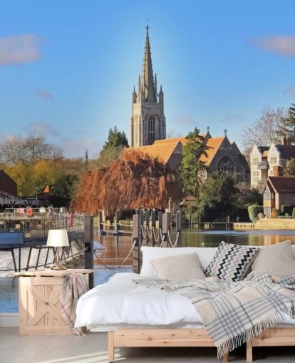 River Thames at Marlow River Wallpaper River Thames at Marlow River Wallpaper