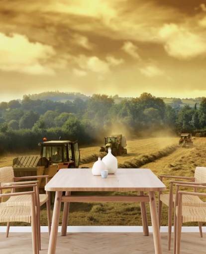 Tractors Dropping Hay Wallpaper Tractors Dropping Hay Wallpaper
