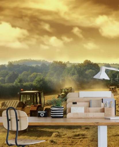 Tractors Dropping Hay Wallpaper Tractors Dropping Hay Wallpaper