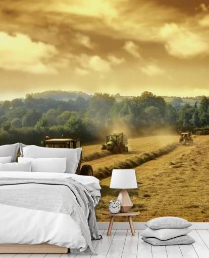 Tractoren laten Hay Wallpaper