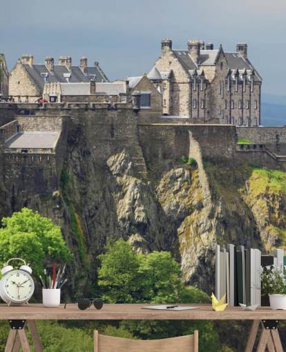 Edinburgh Castle View Bakgrund Edinburgh Castle View Bakgrund