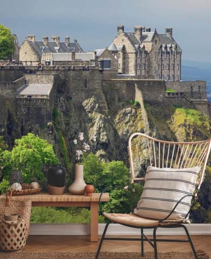 Edinburgh Castle View Baggrund Edinburgh Castle View Baggrund