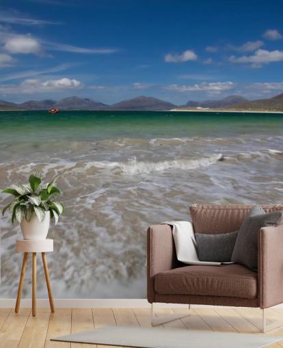 Beach with Green Water Wallpaper Beach with Green Water Wallpaper