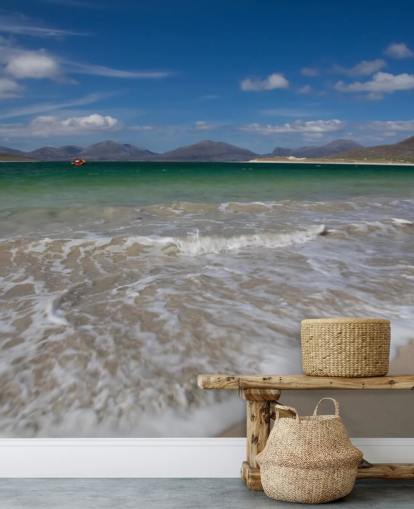 Beach with Green Water Wallpaper