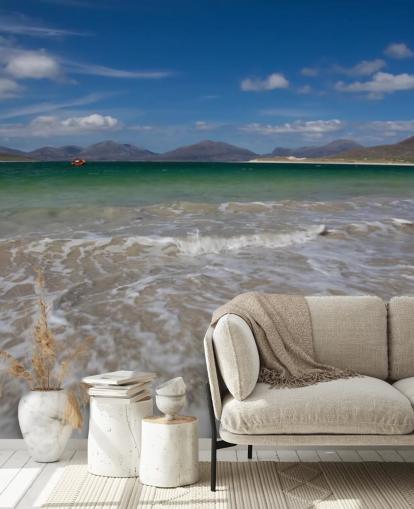 Beach with Green Water Wallpaper Beach with Green Water Wallpaper