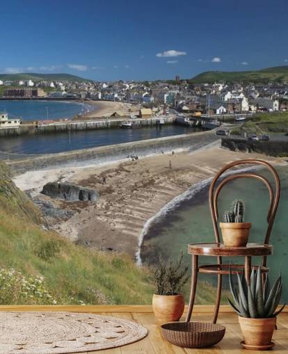 Fiskare Harbour Coast Bakgrund